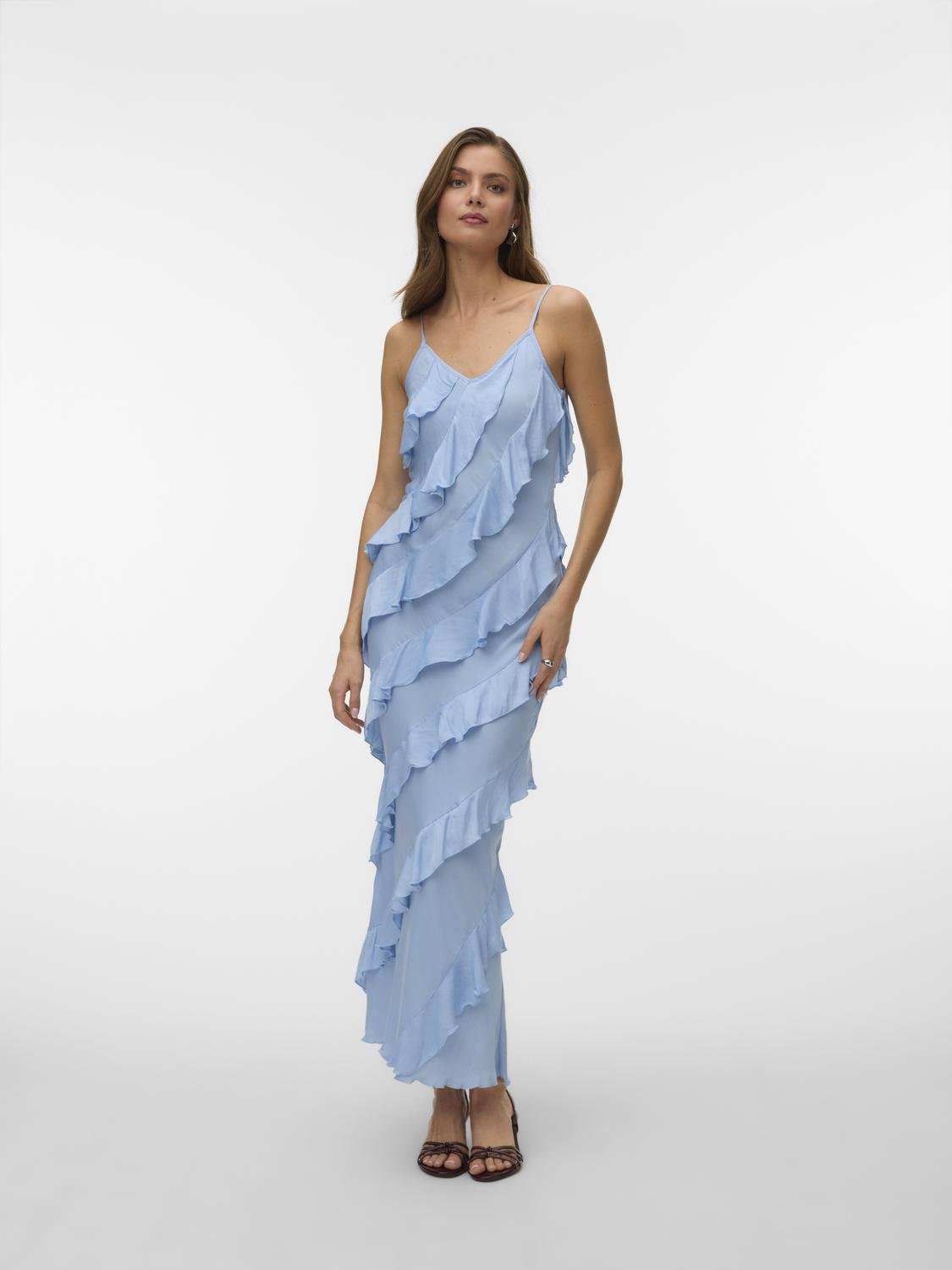 VMICELYN Long Dress - Cashmere Blue - VERO MODA & VILA Bergvik